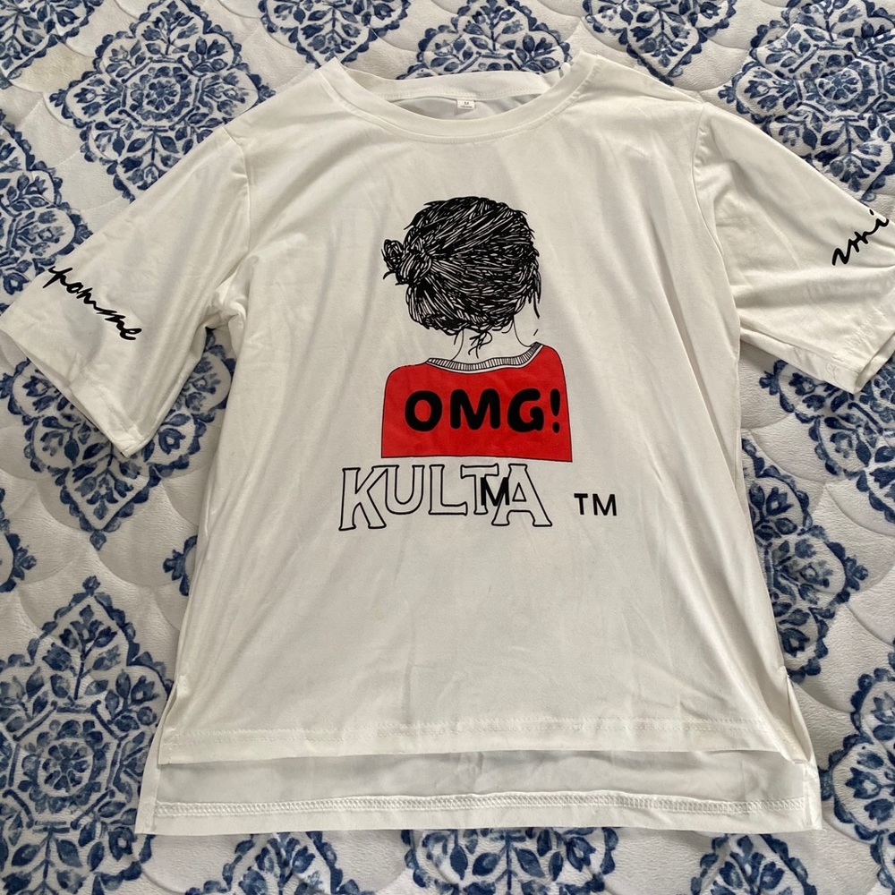 White Graphic Tee
